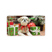 Weihnachten - Shih Tzu - Bailey Adressaufkleber (Vorne)