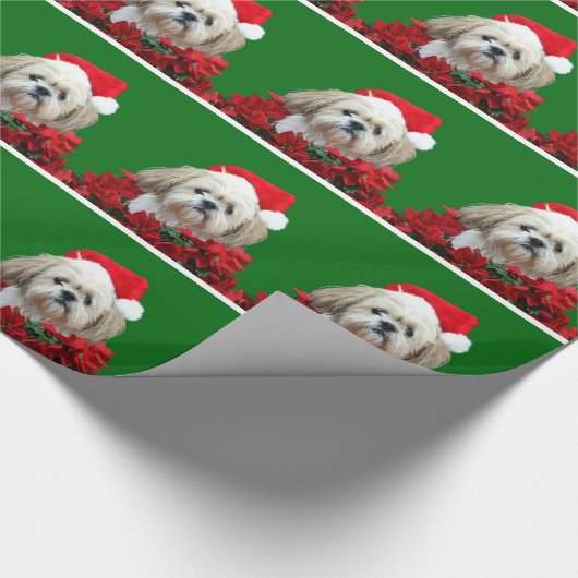 Weihnachten Shih Tzu Geschenkpapier (Ecke)