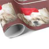 Weihnachten Shih Tzu Geschenkpapier (Rolleneckpunkt)