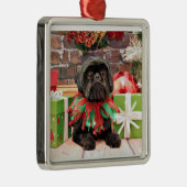 Weihnachten - Shih Tzu - Lilie Ornament Aus Metall (Rechts)