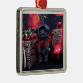 Weihnachten - Shih Tzu - Lily Silbernes Ornament (Rechts)