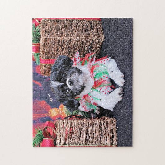 Weihnachten - Shih Tzu - Sadie Puzzle (Vertikal)