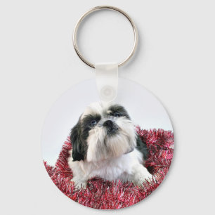 Weihnachten Shih Tzu Schlüsselanhänger