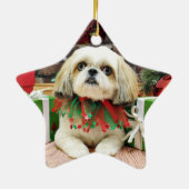 Weihnachten - Shih Tzu - Sophie Keramik Ornament (Hinten)