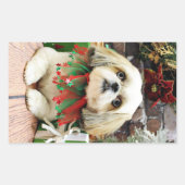 Weihnachten - Shih Tzu - Sophie Rechteckiger Aufkleber (Vorderseite)