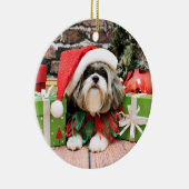 Weihnachten - Shih Tzu - Vince Keramikornament (Rechts)