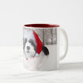 Weihnachten Shih Tzu Zweifarbige Tasse (VorderseiteRechts)