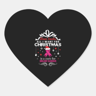 Weihnachten - Shirt zur Sensibilisierung für Brust Herz-Aufkleber