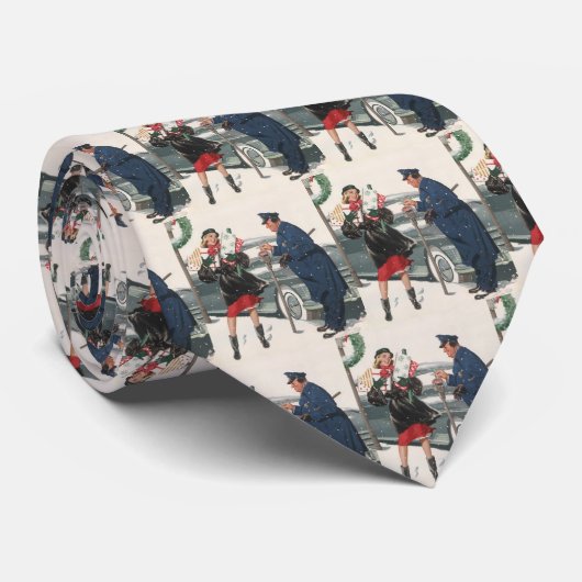 Weihnachten, Shopping präsentiert Polizisten Krawatte (Gerollt)