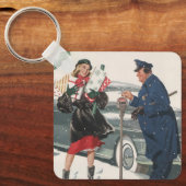 Weihnachten, Shopping präsentiert Polizisten Schlüsselanhänger (Vorderseite)