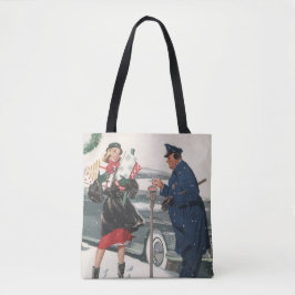 Weihnachten, Shopping präsentiert Polizisten Tasche