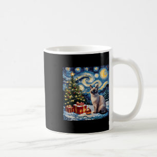 Weihnachten Siamese Cat Art Van Gogh The Starry Ni Kaffeetasse