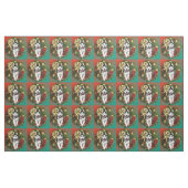 Weihnachten Siberischer Husky-Hund Stoff (Yard (91,4 cm))