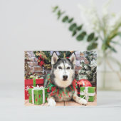 Weihnachten - Siberischer Husky - Nika (Stehend Vorderseite)