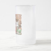 Weihnachten - sibirischer Huskies - Bailey und Mattglas Bierglas (Mittel)