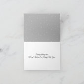 Weihnachten Sibirischer Husky mit Schneemann Karte (Innenseite)