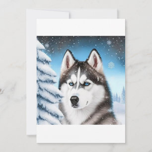 Weihnachten Sibirischer Husky / Schlittenhund T -
