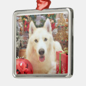 Weihnachten - sibirischer Husky - Teagarden Ornament Aus Metall (Links)