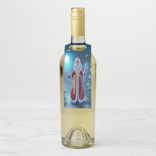 Weihnachten - Siehe Zurück ... Flaschenanhänger (Auf Flasche)