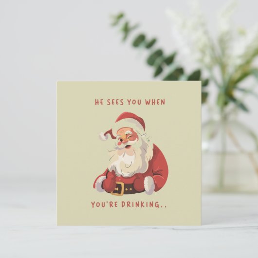 Weihnachten sieht er dich, wenn du trinkst (Stehend Vorderseite)