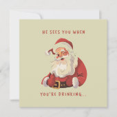 Weihnachten sieht er dich, wenn du trinkst (Vorderseite)