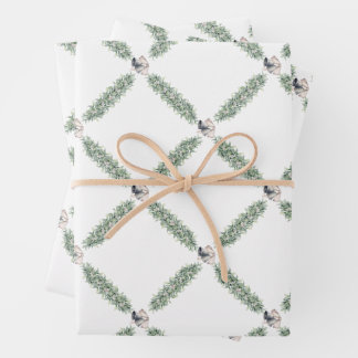 Weihnachten Silber Gells Garland Geschenkpapier Set