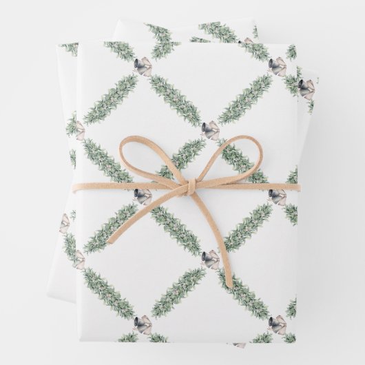 Weihnachten Silber Gells Garland Geschenkpapier Set (Beispiel)