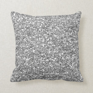 Weihnachten Silber Glitter Kissen
