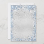 Weihnachten Silberblauer Junge Luxus Einladung (Rückseite)