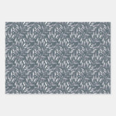 Weihnachten, Silberzweige, weiß, Schneeflocken, Wi Geschenkpapier Set (Vorderseite 2)