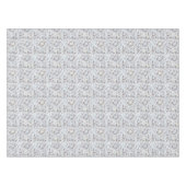 Weihnachten, Silberzweige, Weiß, Schneeflocken, Wi Tischdecke (Vorderseite (Horizontal))