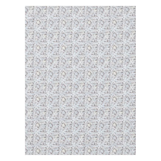 Weihnachten, Silberzweige, Weiß, Schneeflocken, Wi Tischdecke (Vorderseite)