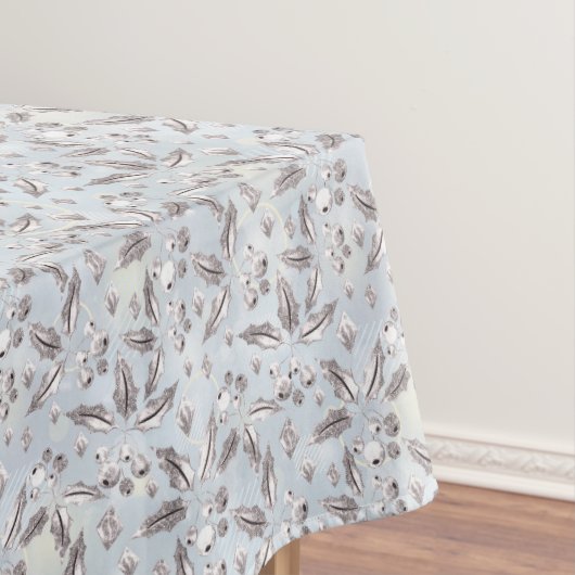 Weihnachten, Silberzweige, Weiß, Schneeflocken, Wi Tischdecke (Beispiel)