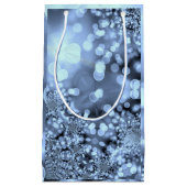 Weihnachten Silvery Blue Snowflake Kleine Geschenktüte (Vorderseite)