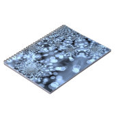 Weihnachten Silvery Blue Snowflake Notizblock (Linke Seite)
