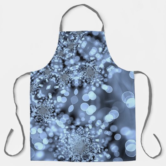 Weihnachten Silvery Blue Snowflake Schürze (Vorderseite)
