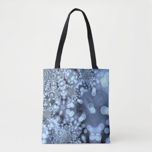 Weihnachten Silvery Blue Snowflake Tasche (Vorderseite)