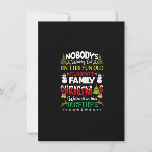 Weihnachten sind wir alle in diesem gemeinsamen Me Einladung (Vorderseite)