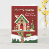 Weihnachten, sind wir, niedlicher Birdhouse Karte (Gelbe Blume)