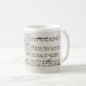 WEIHNACHTEN SINGT CHARLES- DICKENSmanuskript Kaffeetasse (VorderseiteRechts)