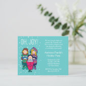 Weihnachten singt Winter-Party Einladung (Stehend Vorderseite)