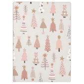 Weihnachten Skandinave Sapins Roses Klemmbrett (Rückseite)