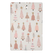 Weihnachten Skandinave Sapins Roses Mini Klemmbrett (Rückseite)