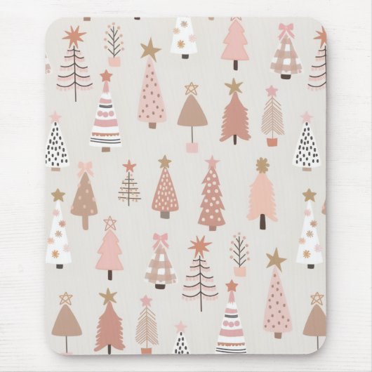 Weihnachten Skandinave Sapins Roses Mousepad (Vorne)