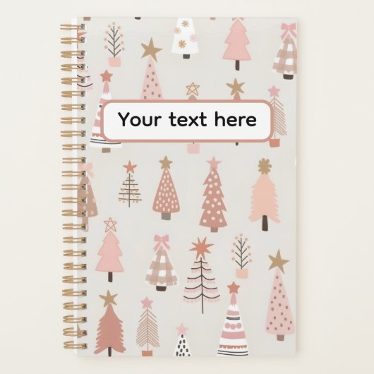 Weihnachten Skandinave Sapins Roses Planer (Vorderseite)