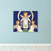 Weihnachten, Skandinavien Santa Lucia Engel Leinwanddruck (Insitu (Holzboden))