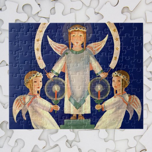 Weihnachten, Skandinavien Santa Lucia Engel Puzzle