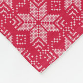 Weihnachten, skandinavische, rote, weiße, Schneefl Fleecedecke (Ecke)