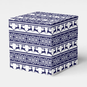 Weihnachten, skandinavisches Volk Blau und Weiß Geschenkschachtel