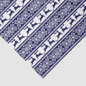 Weihnachten, skandinavisches Volk Blau und Weiß Seidenpapier (Ausschnitt)